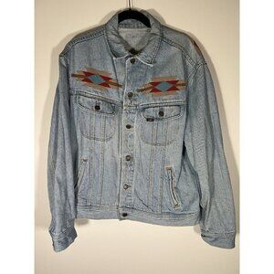 Vintage 80s LEE denim southwestern aztec western jacket XL rockabilly retro